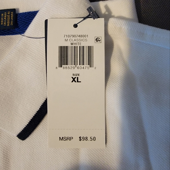 Polo by Ralph Lauren White Polo Shirt with Black Accents - Picture 2 of 3
